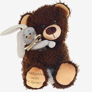 Мягкая игрушка "Медвежонок Чиба с зайкой", 28см